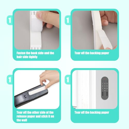 Image of 16 Pairs Picture Hanging Strips, Large Picture Hanging Strips Heavy Duty Damage Free Picture Hangers Nail-Free Adhesive Poster Strips No Tools Wall Hanging Strips for Frame Hanging