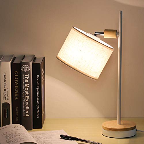 Preisvergleich Produktbild Schreibtischlampe Dekoration Tischlampe Student Augenschutz Tischlampe-Weiß_Dimmschalter Büro Tischleuchte Nachttischlampe Leselampe
