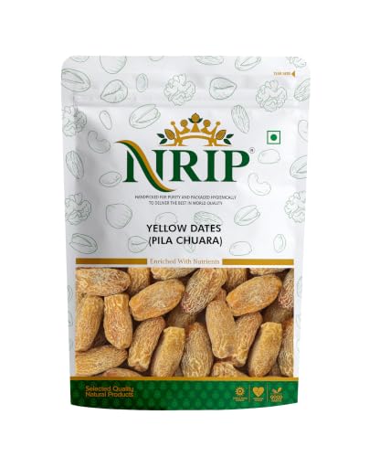Image of NRIP Premium Yellow Dates Dry Khajoor (Pila Chuara) 200 Gm