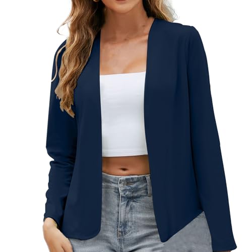 Blazer Dress Long Sleeve Open Front Trendy Blazer Jacket Suit Comfy Work Office