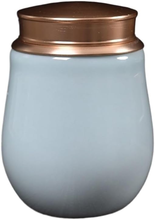 SONGCHAO Sugar Jar Celadon Sealed Tea Can, Travel Portable, Small Warehouse, Ceramic Moisture-Proof Box Tea Canister(B)