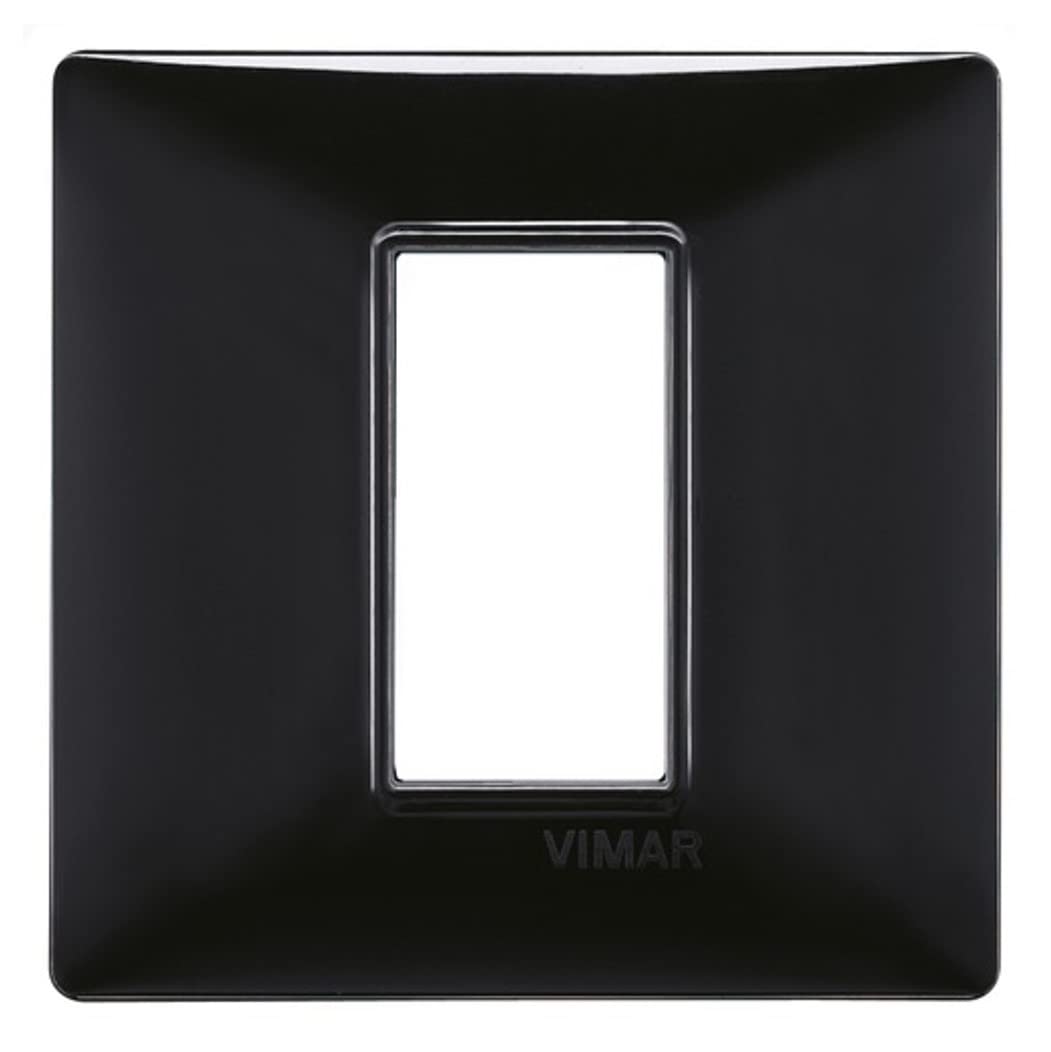 VIMAR Plana Abdeckplatte, 4 Module, Technopolymer, Reflex Matt Nickel – Für Schalter & Steckdosen