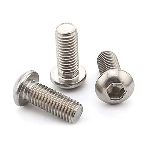 Histure 50PCS 50 Pcs 1/4-20 X 2 Inch Button Head Socket Cap Bolts Screws,304 Stainless Steel 18-8,Allen Socket Drive,Bright Finish,Fully Machine Thread  cover