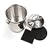 RSVP International Kitchen Collection Compost Pail, Dishwasher Safe, 1 Gallon Capacity, Stainless Steel