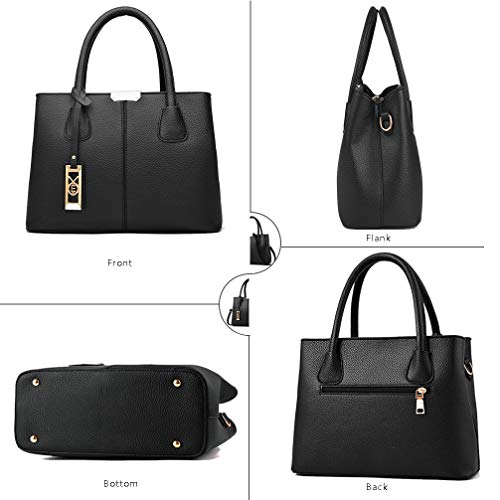 Cocifer XMQB888-BLACK Women Top Handle Satchel Handbags Shoulder Bag Tote Purses Messenger Bags thumb #2