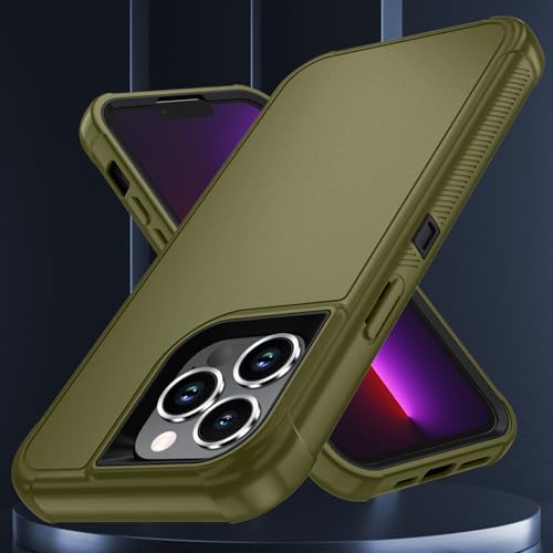 Image of SunStory Compatible with iPhone 13 Pro Case with HD Screen Protector, 3-Layer Heavy Duty Full-Body Cover,3 in 1 Hybrid Protective Case for iPhone 13 Pro 6.1 inch,ArmyGreen