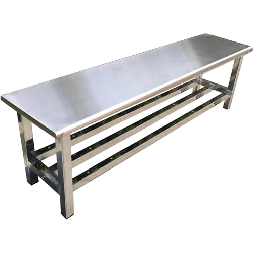 Moderne Edelstahlbank, wetterfest, für Parks, Plätze, Werkstätten, Krankenhäuser, 304, dreilagig, 80 cm, langlebiges Design Moderne Edelstahlbank, wetterfest, für Parks, Plätze, Werkstätten, Krankenhäuser, 304, dreilagig, 80 cm, langlebiges Design