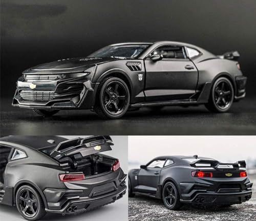 Image of Metal Pull Back Diecast Car 1:32 Chevrolet Camaro Toy Car Multicolor Pull Back Car Model with Sound Light Boys Gifts Toys for Kids【Pack of 1】