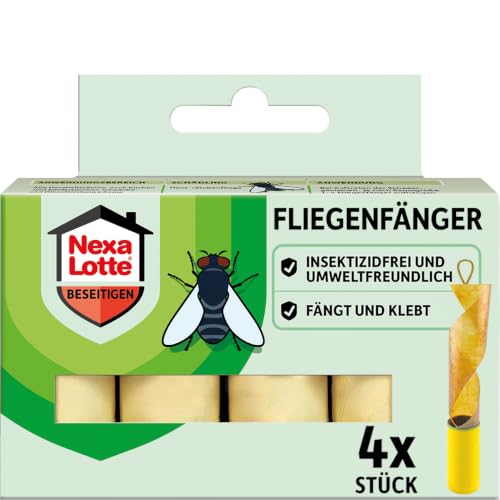 Nexa Lotte Fliegenfänger 4 Stück insektizidfreie Klebefallen...