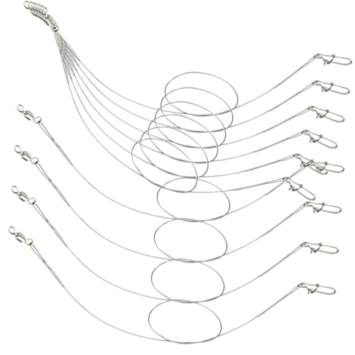 24pcs High Strength Fishing Wire Leaders Swivels miniatura 1