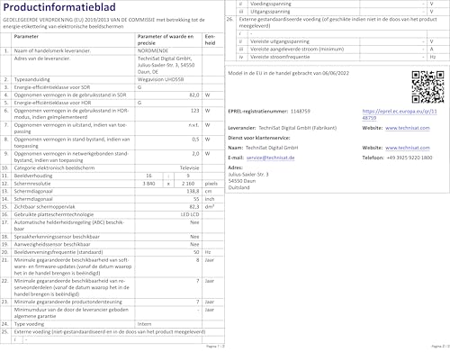 Nordmende Wegavision UHD55B - UHD-Smart-TV mit Triple Tuner (139,7 cm, 55 Zoll, drehbarer Mittelfuß, WLAN, Apps, HD+, PVR Aufnahmefunktion, 3X HDMI, 2X USB, HDR10, 2X 10 W) Modell 2021 Nordmende Wegavision UHD55B - UHD-Smart-TV mit Triple Tuner (139,7 cm, 55 Zoll, drehbarer Mittelfuß, WLAN, Apps, HD+, PVR Aufnahmefunktion, 3X HDMI, 2X USB, HDR10, 2X 10 W) Modell 2021