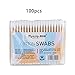 Produktbild Sunnyflowk Cleansing Cotton Swabs Doppelköpfige Make-up-Sticks mit doppelter Baumwollspitze Weiches und saugfähiges Make-up 100 Stück (weiß)