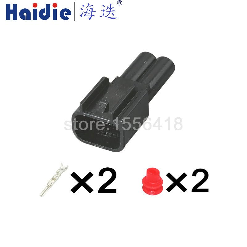 1-100 Sets 2 Pin FW-C-2F-B FW-C-2M-B Ignition Coil Socket Automotive Connector Wire Harness Waterproof Plug - (Color: Male Set, Package: 20sets)