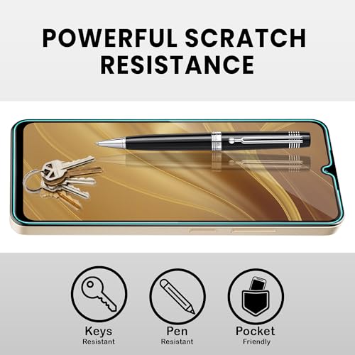 Image of ArmourPro Military Grade Gorilla Tempered Glass Compatible For Poco C71 (6.88 Inch) With Easy Installation Kit for Smartphone| Edge To Edge Coverage | Black, Pack of 2