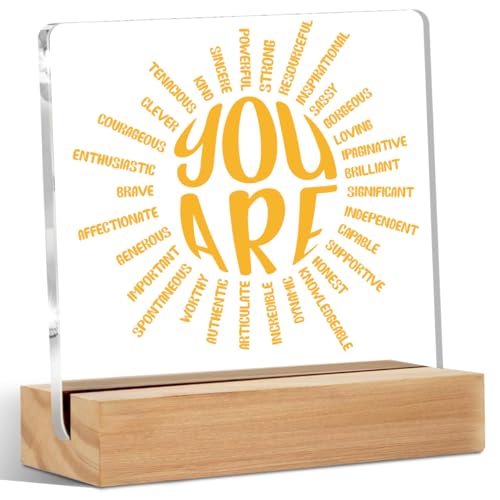 Christmas Thank You Gifts, Inspirational Acrylic Sign Decor Motivational Quote