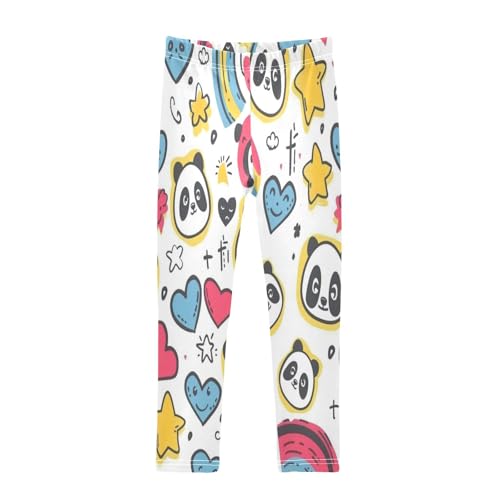 Bolaz Toddler Girls Leggings Printed Yoga Pants Leggings Star Panda for Kids