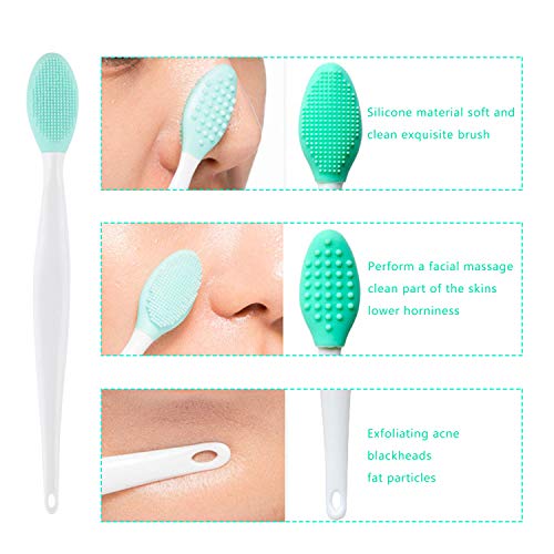 OBSCYON 6PCS Silicone Face Scrubber Kit, Manual Facial Cleansing Brush,Face Mask Brush, Exfoliating Lip Brush for Skin Care - Image 4