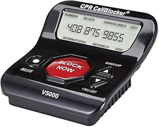 CPR V5000 Call Blocker for Landline Phones – Stop All Unwanted Calls at a Touch of a Button - Join Over 1 Million Satisfied Customers