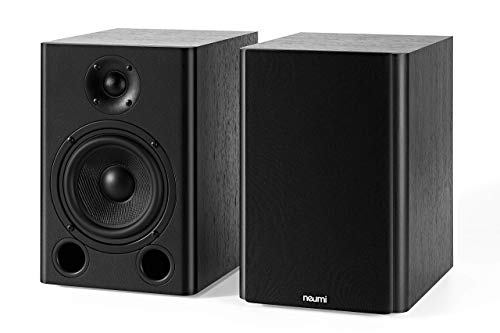 NEUMI BS5 Passive Bookshelf Speakers 5-Inch Woofer 1-Inch Tweeter Dark Wood 1 Pair (Renewed)