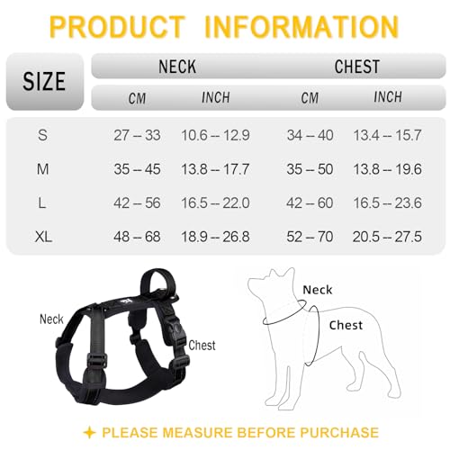 Patas-Lague-No-Pull-Dog-Harness-for-Large-Dogs-Soft-Adjustable-Step-in-No-Choke-Dog-Harness-and-Leash-Set-Reflective-Solid-Dog-Vest-Harness-with-Buckle-Lock-Black-XL - Cucciolini Doodles Patas-Lague-No-Pull-Dog-Harness-for-Large-Dogs-Soft-Adjustable-Step-in-No-Choke-Dog-Harness-and-Leash-Set-Reflective-Solid-Dog-Vest-Harness-with-Buckle-Lock-Black-XL