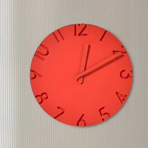 Horloge murale silencieuse 30 cm effet ciment pour concentration au bureau - 4