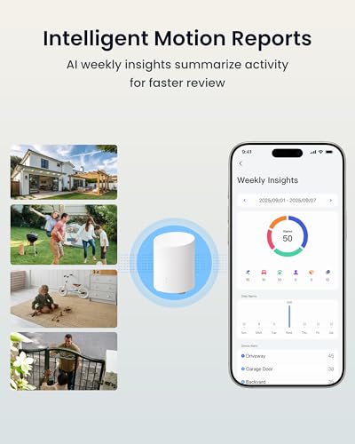 Image of REOLINK Security Cameras Wireless Outdoor, AI Detection, Magnetic Mount, 1080p Indoor Camera, Dual-Band 2.4 /5GHz WiFi, No Subscription, 9-Month Battery Life, Home Hub Mini with 2X Argus MagiCam