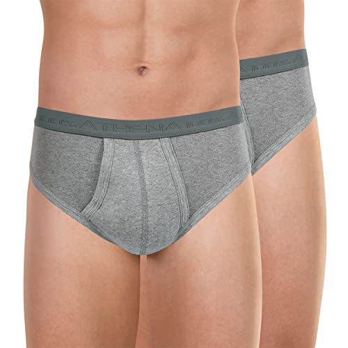 Athena - Lot de 2 Slips Homme Basic - Slips 100% Coton Bio - Coupe Ouverte, Ergonomique, Confort et...