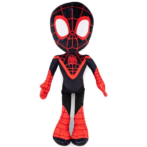 Jay Franco Marvel Spidey und Seine Super-Freunde Miles Morales Plüsch-Minikissen Buddy & Decke 130 x 150 cm – weiche Decke, Set für Kinder, supersoftes Marvel Set 2-teilig