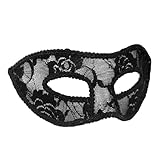 Taille adaptée : Le masque de mascarade est attaché avec une bande de ruban noir à nouer, pratique pour l'ajustement selon la forme de votre visage, une taille convient à la plupart des gens.