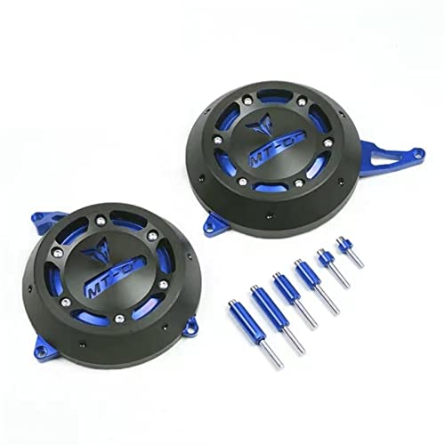 Couvercle moteur MT-07 bleu pour éviter les fissures de carter après une chute