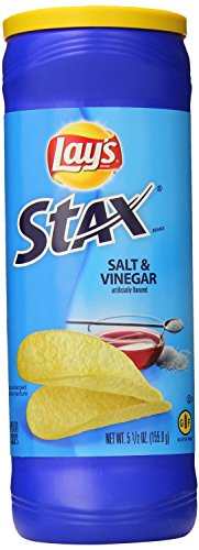 (4 Pack) Lay's Stax Salt & Vinegar Potato Crisps 5.5 oz