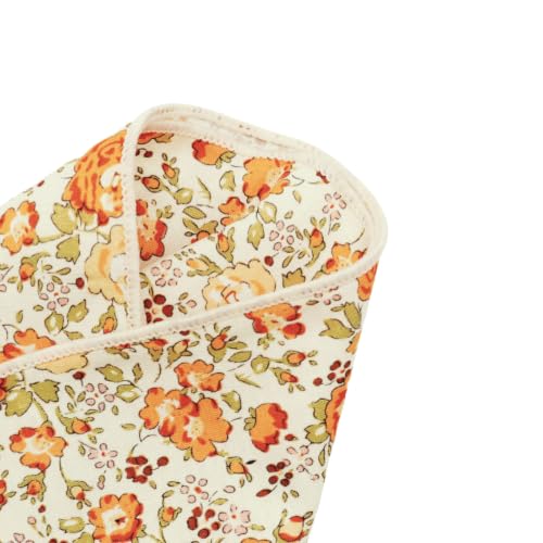 Image of Floral Pocket Squares for Men with Holder Printed Flower Mens Handkerchief Cotton Suit Pocket Hanky for Wedding