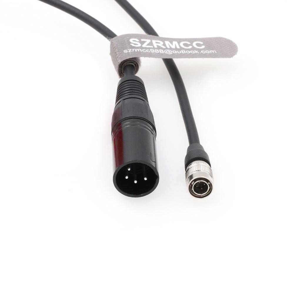 Davitu Wiring Harness - Power Cable for Sound Devices Zoom F8 F4 Zaxcom XLR 4 Pin Male to Hirose 4 Pin Male
