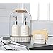 Mud Pie Farmhouse Inspired Lotion Caddy Soap Pump Set, White