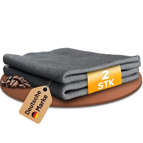 GLANZFAKTOR Barista Tuch Set (2) - Hochwertige Barista Tücher & Barista Lappen (38x38 cm) – Waschbares Barista Handtuch für Barista Kaffee, Espresso & Reinigung – Perfekt für Barista zubehör