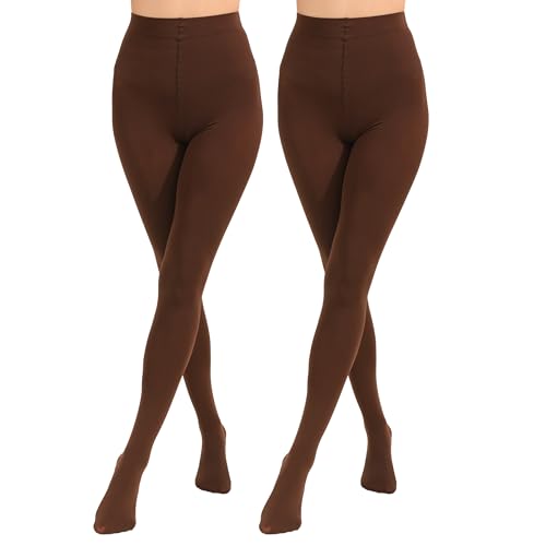 Paralinda 2 Pairs Women's Solid Color Tights 80D,...