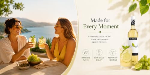 Image of ST. REGIS Non-Alcoholic Chardonnay 25.4 Fl Oz (6 Pack) - Low Calorie and Sugar - Golden Yellow Floral and Fruity Rich Flavor from North of Spain