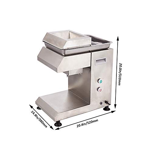 Commercial Raw Meat Cutting Machine Automatic Meat Slicer Heavy Duty Blade Electric Desktop Food Shred Grinder Meat Cutting Cutter for Home Restaurant Market 150kg/h(15mm Blade)