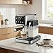 Imagen de Cafetera Espresso 20 Bares Semiautomatica Cappuccino Latte Thermoblock Pantalla Tactil Vaporizador Leche Deposito 1L Portafiltros Molido Frio Caliente Acero Inoxidable Calientatazas Goteo Doble Salida