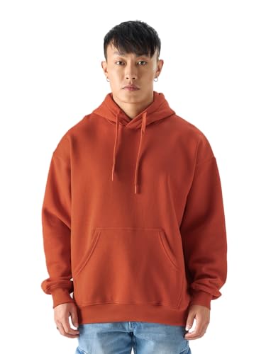 The Souled Store Solids Men and Boys Long Sleeve Hooded Neck Oversized Fit Hoodies