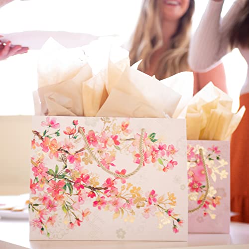 Image of Papyrus 13 inch Large Gift Bag (Graceful Bloom) for Weddings, Bridal Showers, Birthdays and All Occasions (1 Bag)