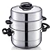 wok Steamer 30cm Steamer 304 Acier inoxydable Double Bas Double Bas Steamer Pot de cuisine multifonctionnelle
