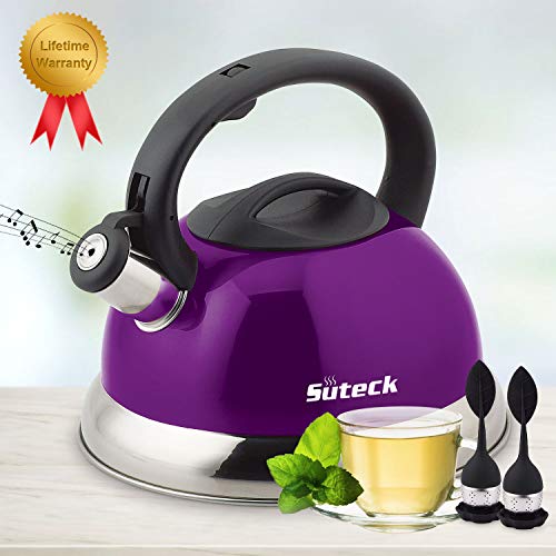 Tea Kettle Whistling Tea Pot 3.3 Qt Stainless Steel Hot Water Teapot