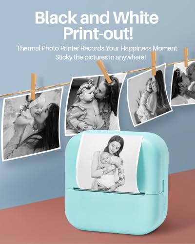 Image of Phomemo Print Pod Mini Sticker Printer - Sticker Maker Machine M02X, Inkless Pocket Printer Blutooth Thermal Portable Maker Machine for Creative DIY, Diaries, Photos, Study Notes, Green | Pocket Printer Blutooth Mini Thermal Printer, Portable Maker Machine for Creative DIY, Diaries, Photos, Study Notes, Green