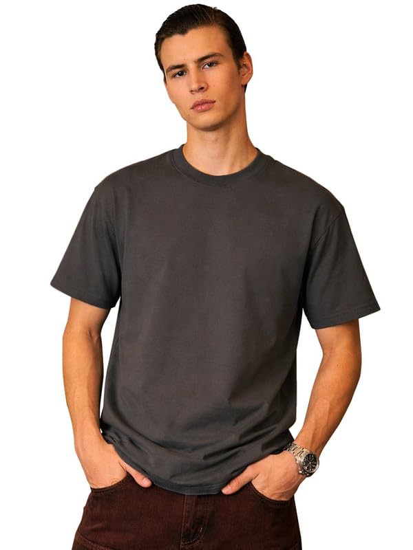 Image of Sleepynuts Men's Regular Fit Round Neck Half Sleeves Solid Casual Wear T-Shirt