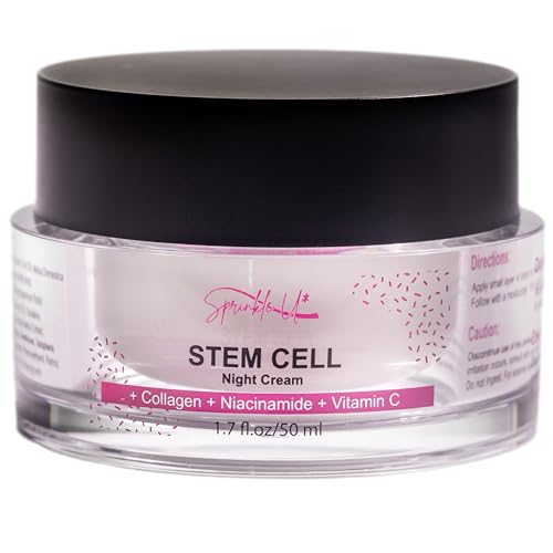 Powerful Anti-Aging Night Cream w/Apple Stem Cells, Retinol, Collagen, Niacinamide, Hyaluronic Acid & Vitamin C, 5-in-1 Face Cream for Women|Men - 1.7 oz.