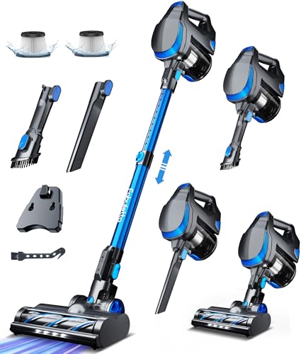 FABULETTA Cordless Vacuum Cleaner, 38Kpa/380W Stick Vacuum Cordless with 55mins ...