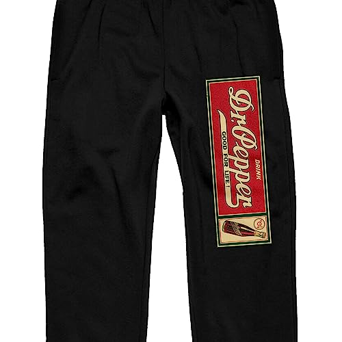 Dr. Pepper Good for Life Soda Bottle Men's Black Jogger Pants2