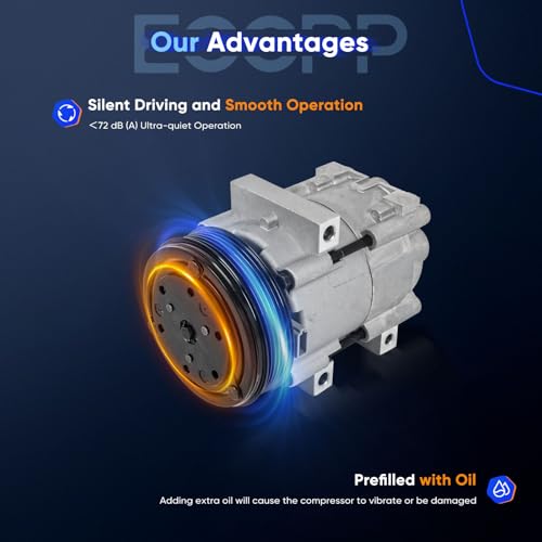 Image of ECCPP A /C Compressor with Clutch 1998-2008 Fit for Ford Ranger for Mazda B3000 3.0L AC Compressor Strong Cooling
