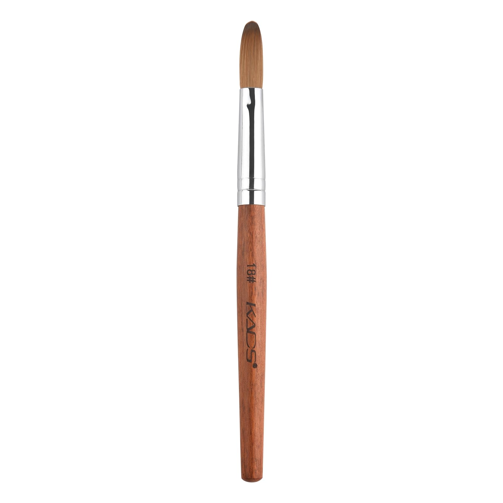 KADS Kolinsky 18# Pennello ovale ondulato, 100% puro pelo di zibellino Kolinsky, manico in sequoia, qualità da salone, 16 cm, perfetto per unghie acriliche